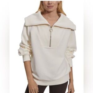 Varley Vine Half-Zip Sweatshirt. Size XL. Oatmeal.